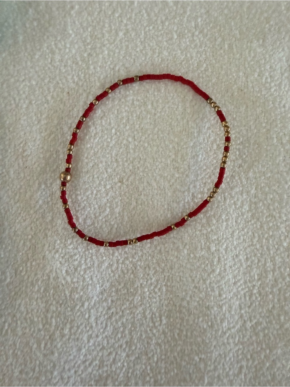 ENewton Red and Gold Seed Bead Bracelet - Picture 2 of 2